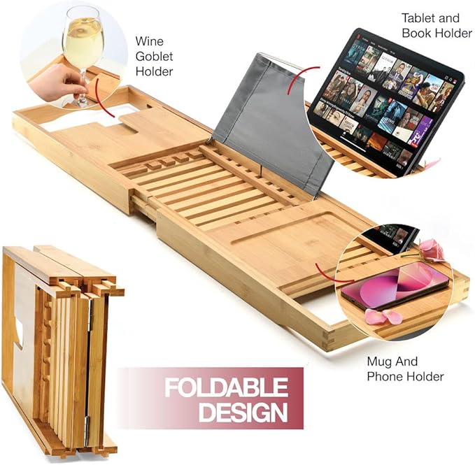 Foldable Bathtub Tray