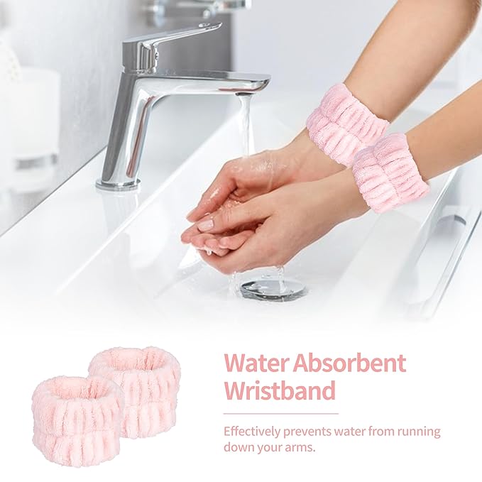 Spa Headband and Wristband Set