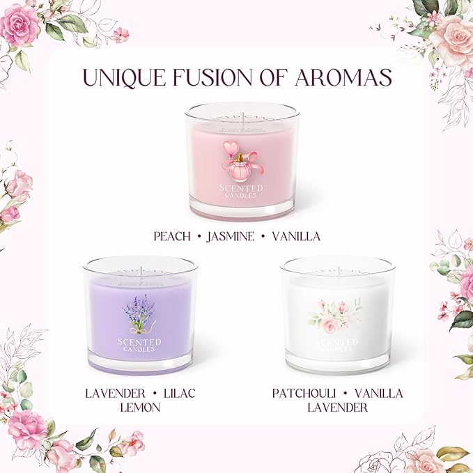 Lavender Candle set of 3