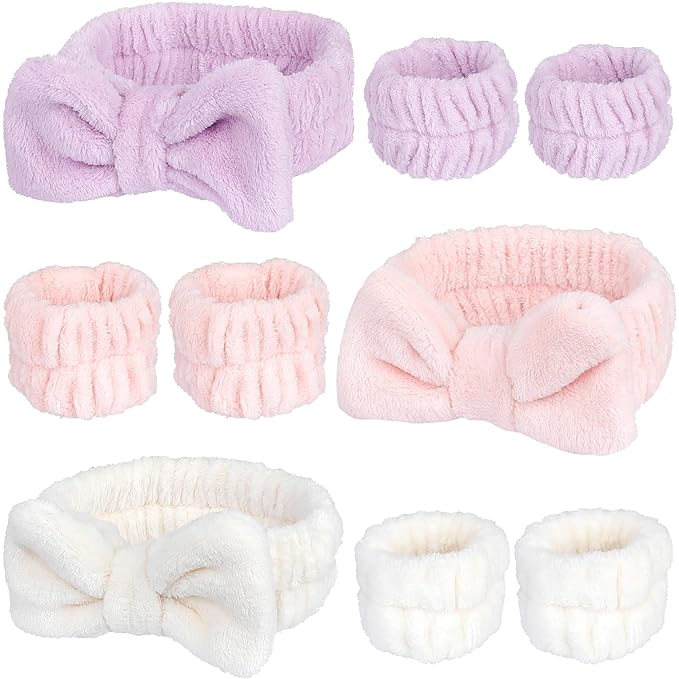 Spa Headband and Wristband Set