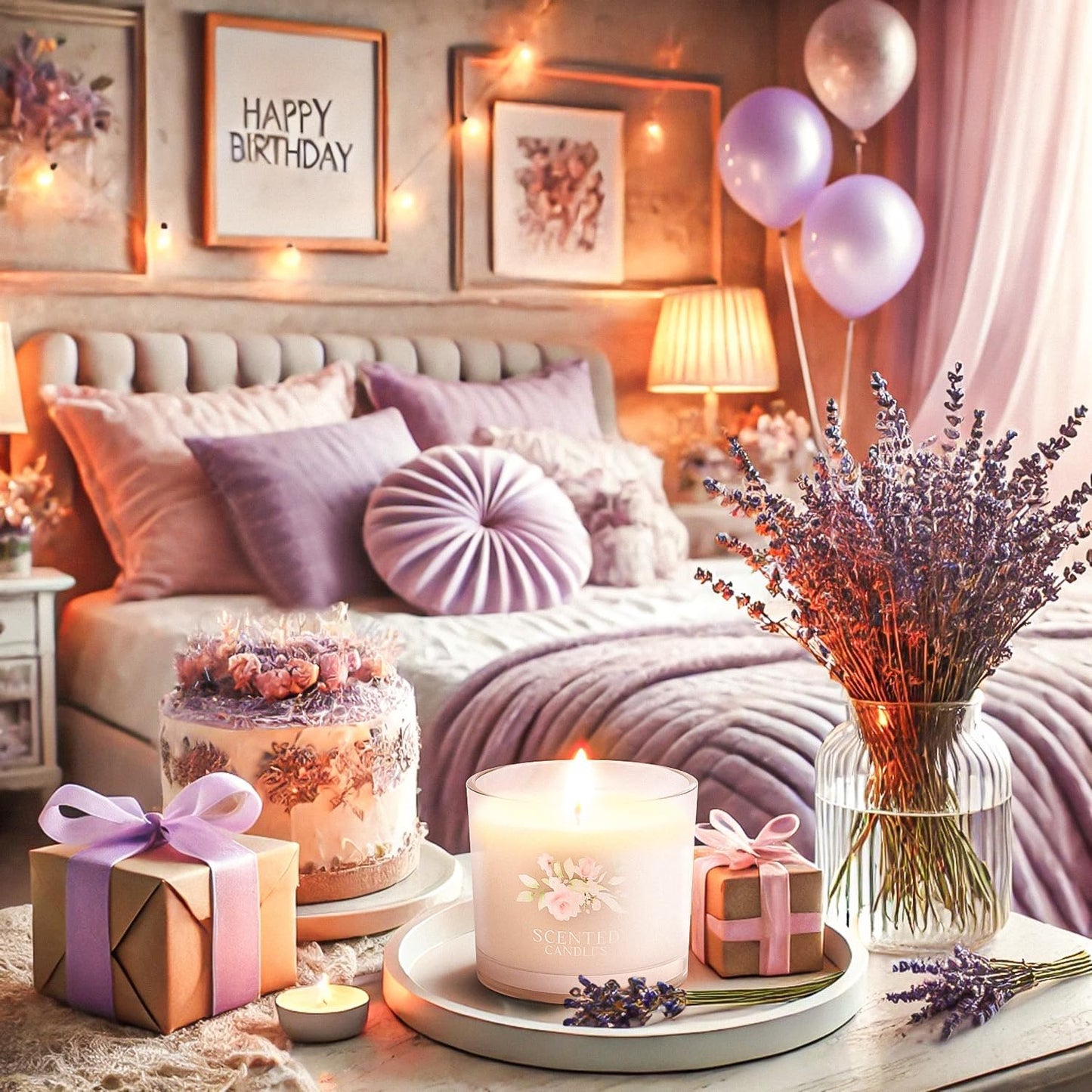 Lavender Candle set of 3